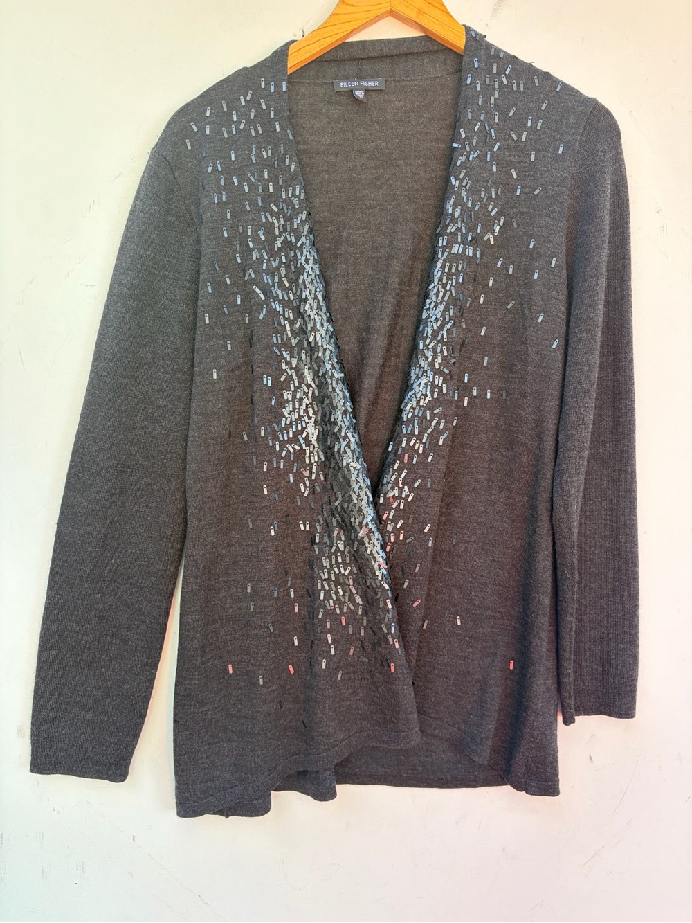 Eileen Fisher Sweater - Sequin Merino Wool Cardigan
